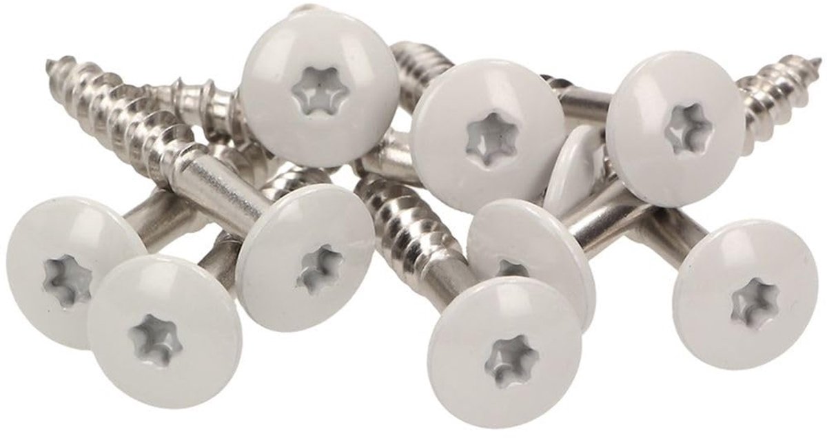 wandschroeven 5,5 x 25 mm - V4A roestvrij staal - platte kop - ideaal voor stevig bevestigen - ShopVlot