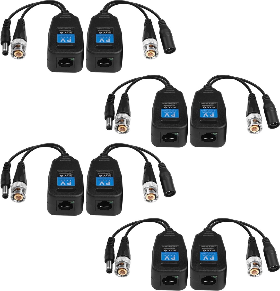Video Balun BNC Transmitter - AHD/CVI/TVI/CVBS - Tot 450 meter bereik - Ideaal voor CCTV camera's - ShopVlot