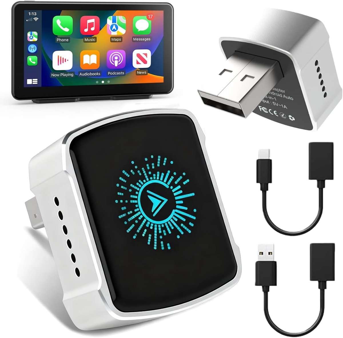 Mini Carplay draadloze adapter 2-in-1 - USB Plug & Play - Upgrade naar draadloos - Eenvoudig in gebruik - ShopVlot