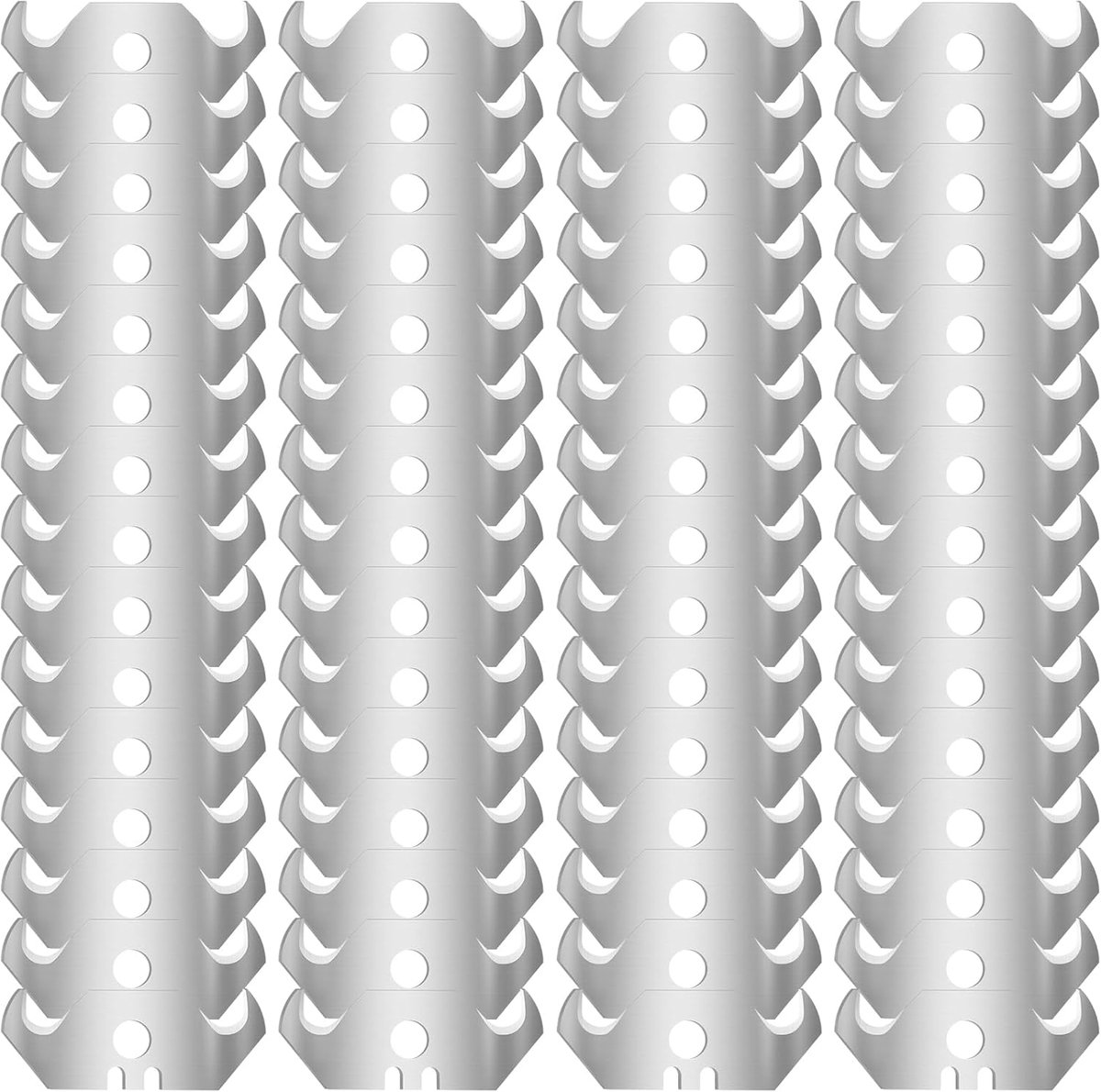 Haakmessen 60 stuks - trapeziumhakmessen 49 x 32 mm - 0,6 mm bladdikte - ideaal voor vloerbedekking - ShopVlot