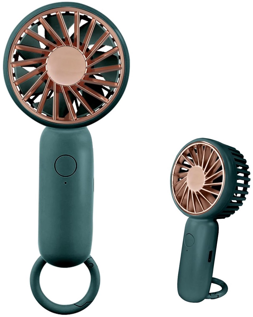Mini-handheld ventilator - krachtige USB-ventilator - groen - ideaal voor binnen en buiten - ShopVlot