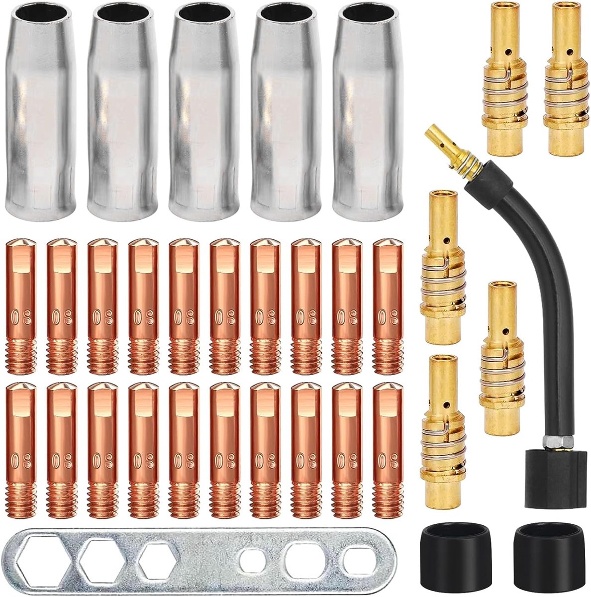 Welding onderdelen set 34-delig - lasaccessoires - hoogwaardige metaal - eenvoudig te monteren - ShopVlot