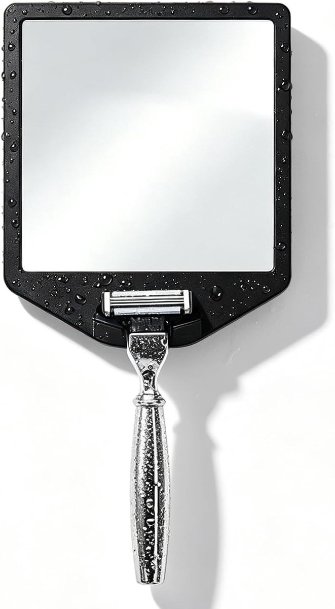 Douchespiegel 17,5 x 14,5 cm - anti-condens - zelfklevend - ideaal voor scheren en make-up - ShopVlot