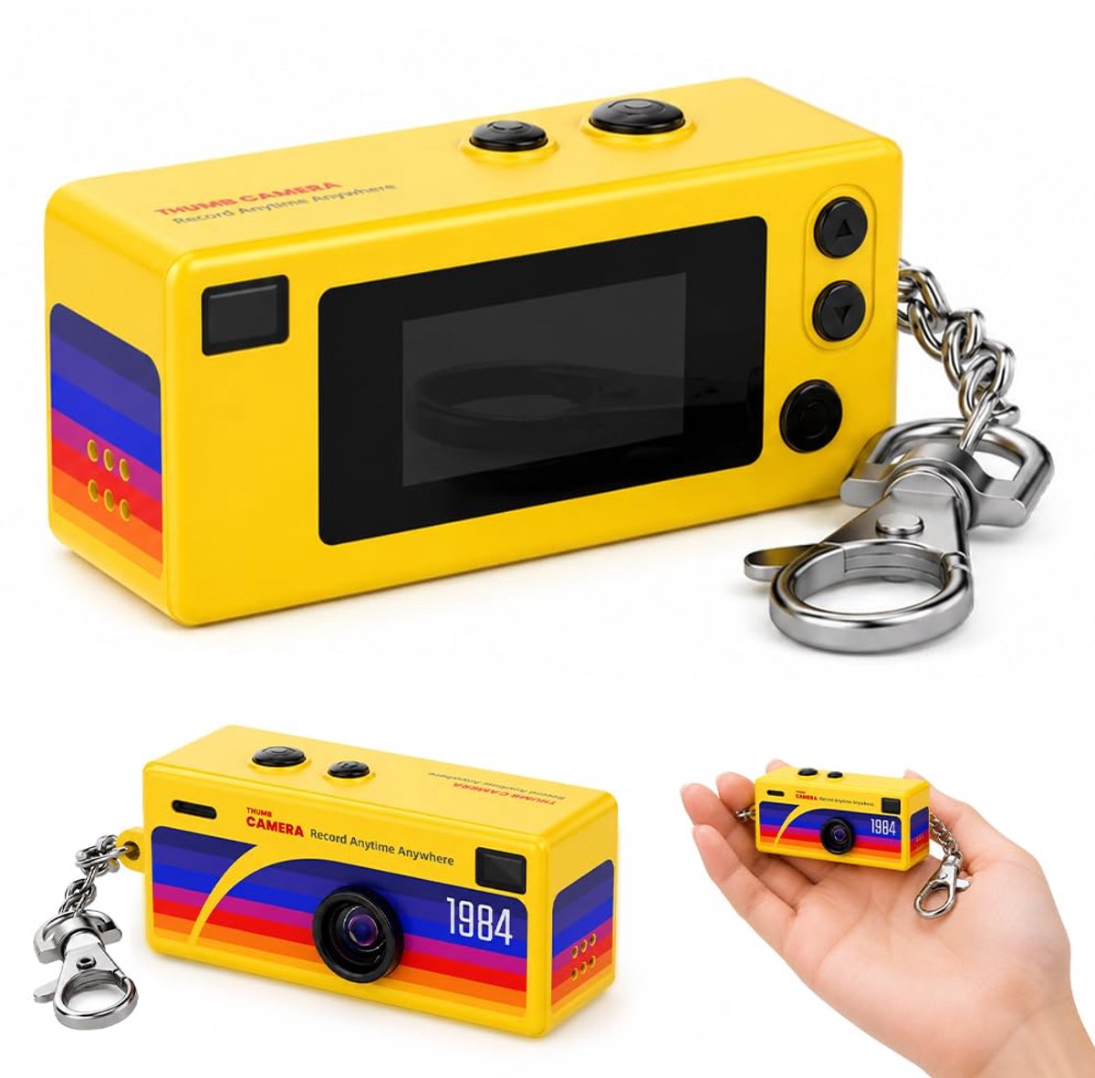 Mini digitale camera sleutelhanger 1080p - retro ontwerp - 130° groothoeklens - ideaal voor beginners - ShopVlot
