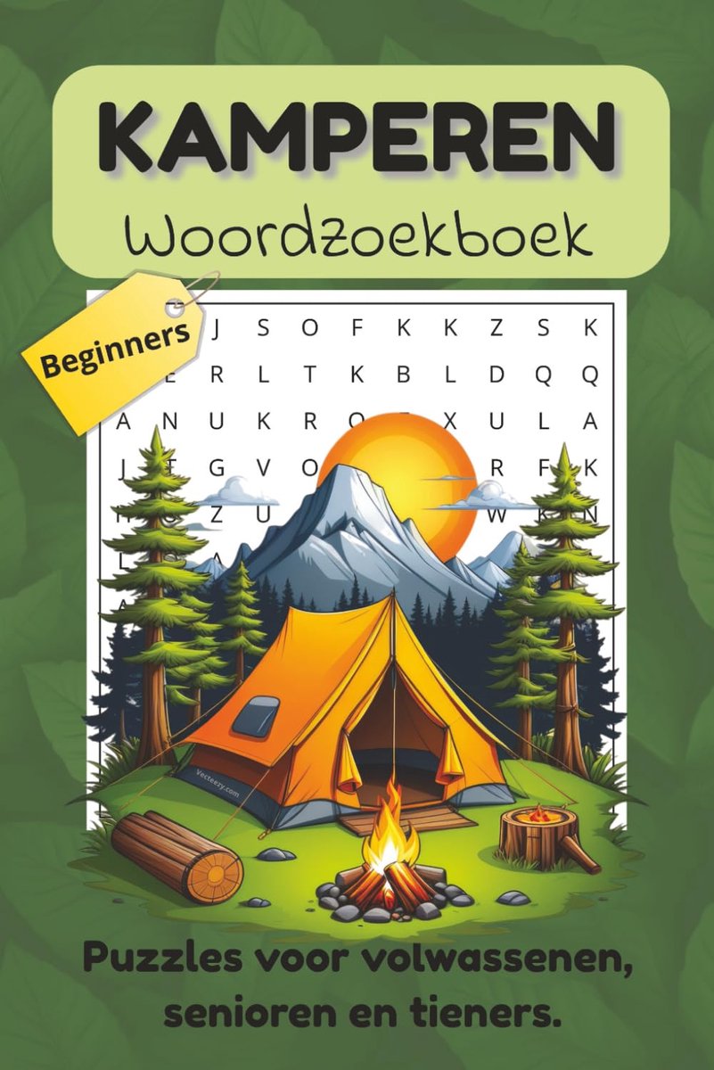 SnelShoppen - Kamperen Wordzoekboek met Gemakkelijk Leesbare Letters | 110 Pagina's Vol Woordzoekers over Kamperen, Buitenleven en Natuur | Cadeau voo