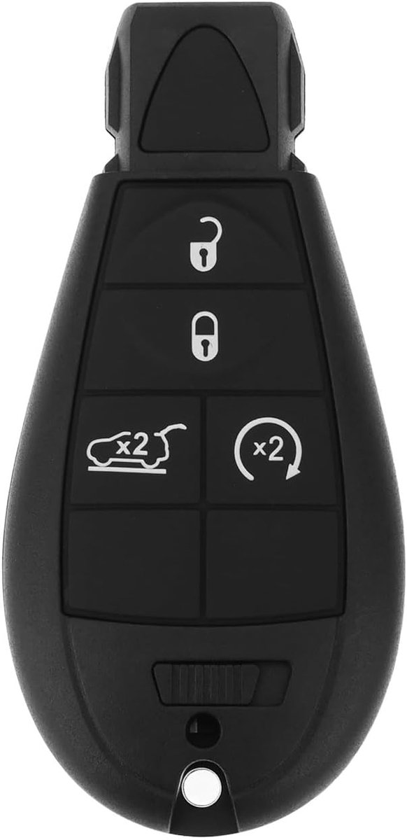 Autosleutel behuizing 4 knoppen - vervangend voor Jeep Grand Cherokee en Chrysler 300C - inclusief HU127 sleutelblad - ShopVlot