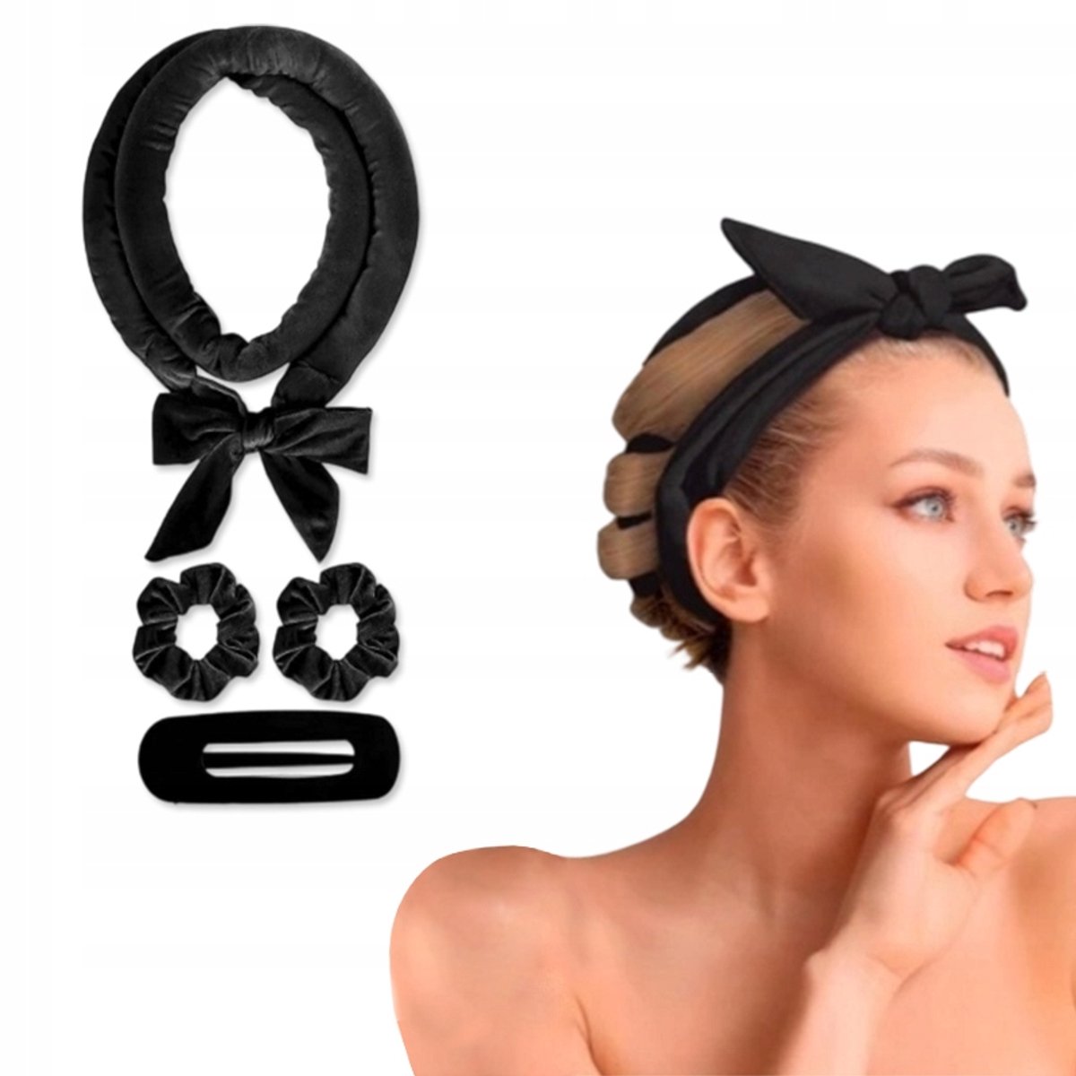 Velours Haarrollers Set - Hittevrij Krullen met Clips