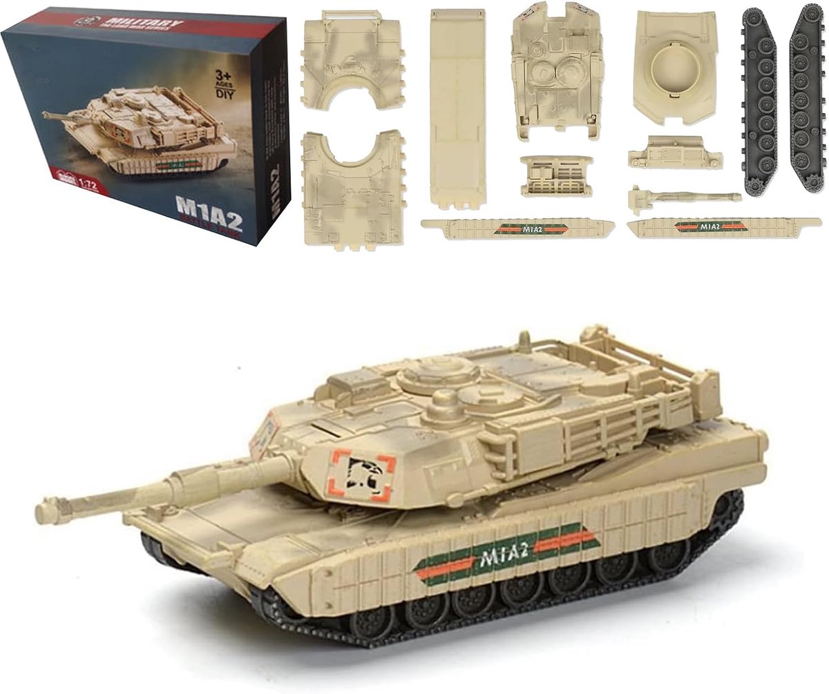 Tank model 1:72 - M1A2 - gedetailleerde reproductie - realistische bouwervaring - ShopVlot