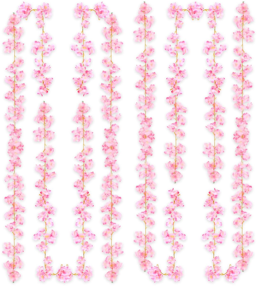 TaleMoon Bloemenslinger, kersenbloesemslinger, 3 stuks, 180 cm, bloemenkrans, lente, slinger, bruiloft - ShopVlot