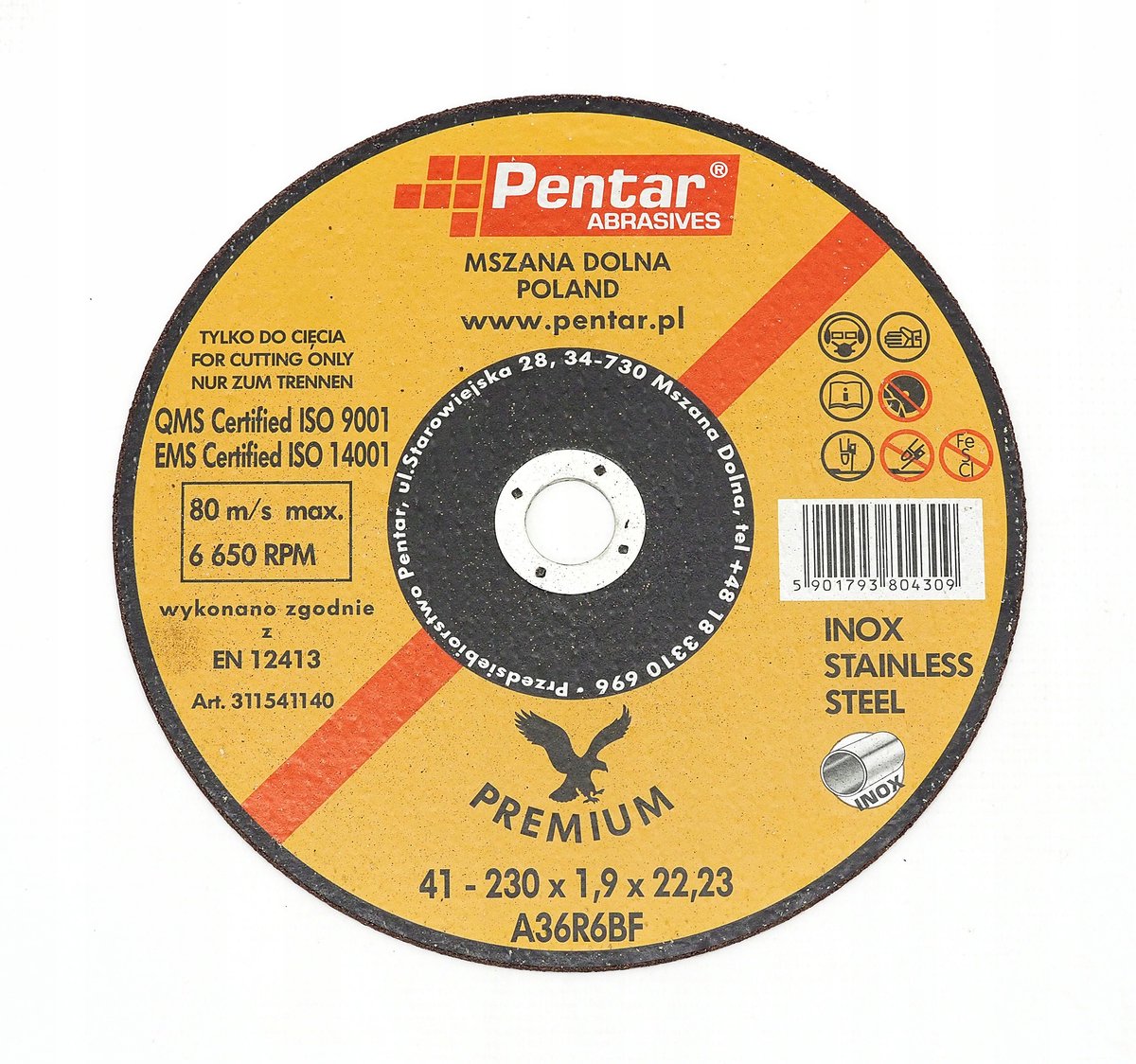 Pentar Premium INOX Zaagblad 230mm - Staal & Roestvrij Staal