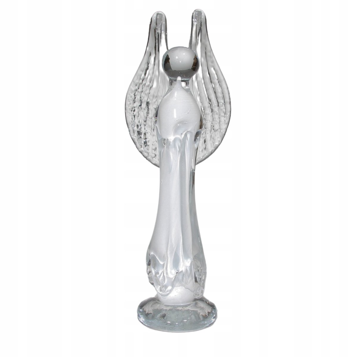 Grote witte glazen engel 26 cm - Uniek handgemaakt cadeau