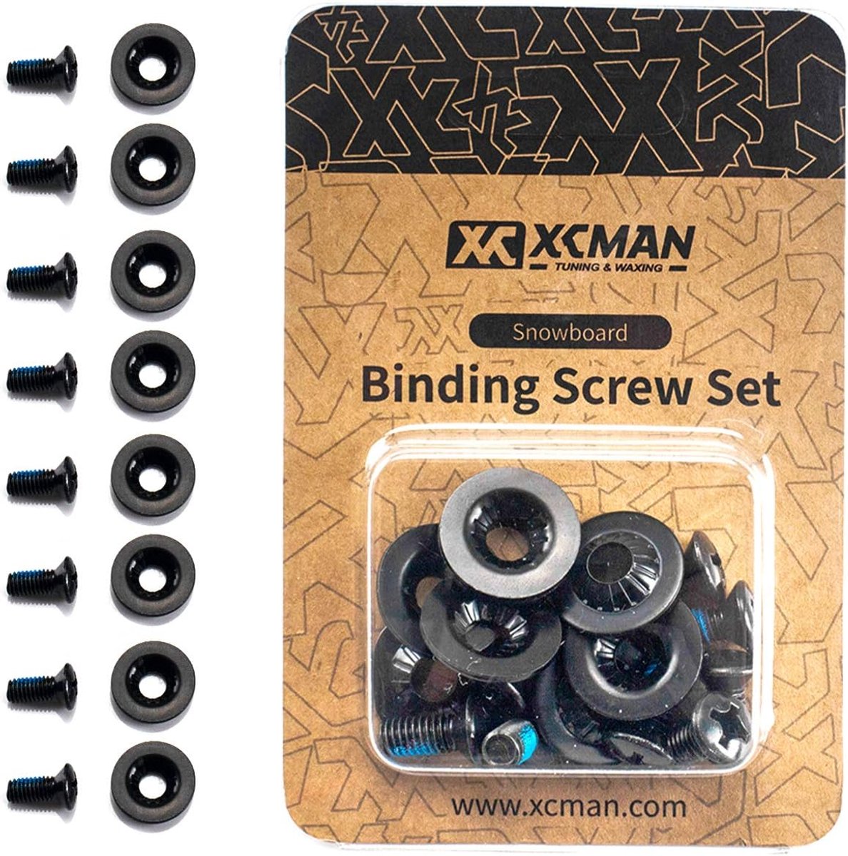 Snowboard Binding Schroeven Set M6x16mm - 8 Stuks - Geschikt voor de meeste bindingen - Duurzaam en betrouwbaar - ShopVlot