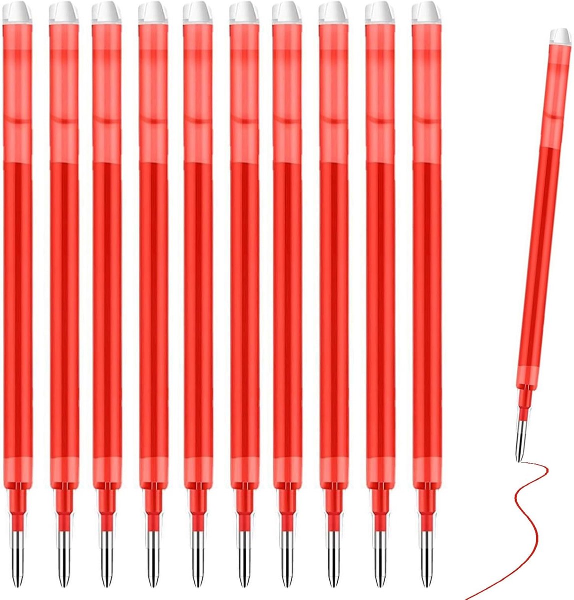 Pennen navullingen 0.7mm - Rood - Verwijderbare inkt - Ideaal voor dagelijks gebruik - ShopVlot