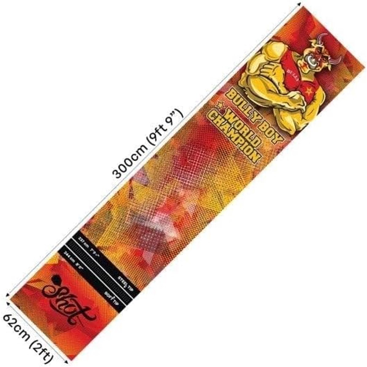 Dartmat 300x60cm - Rubber - Voor optimale grip - Geschikt voor binnengebruik - ShopVlot