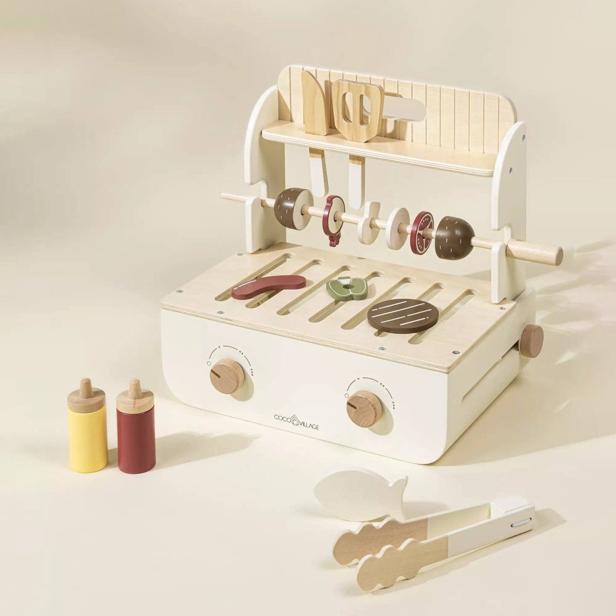 Houten - Barbecuespeelset met Accessoires