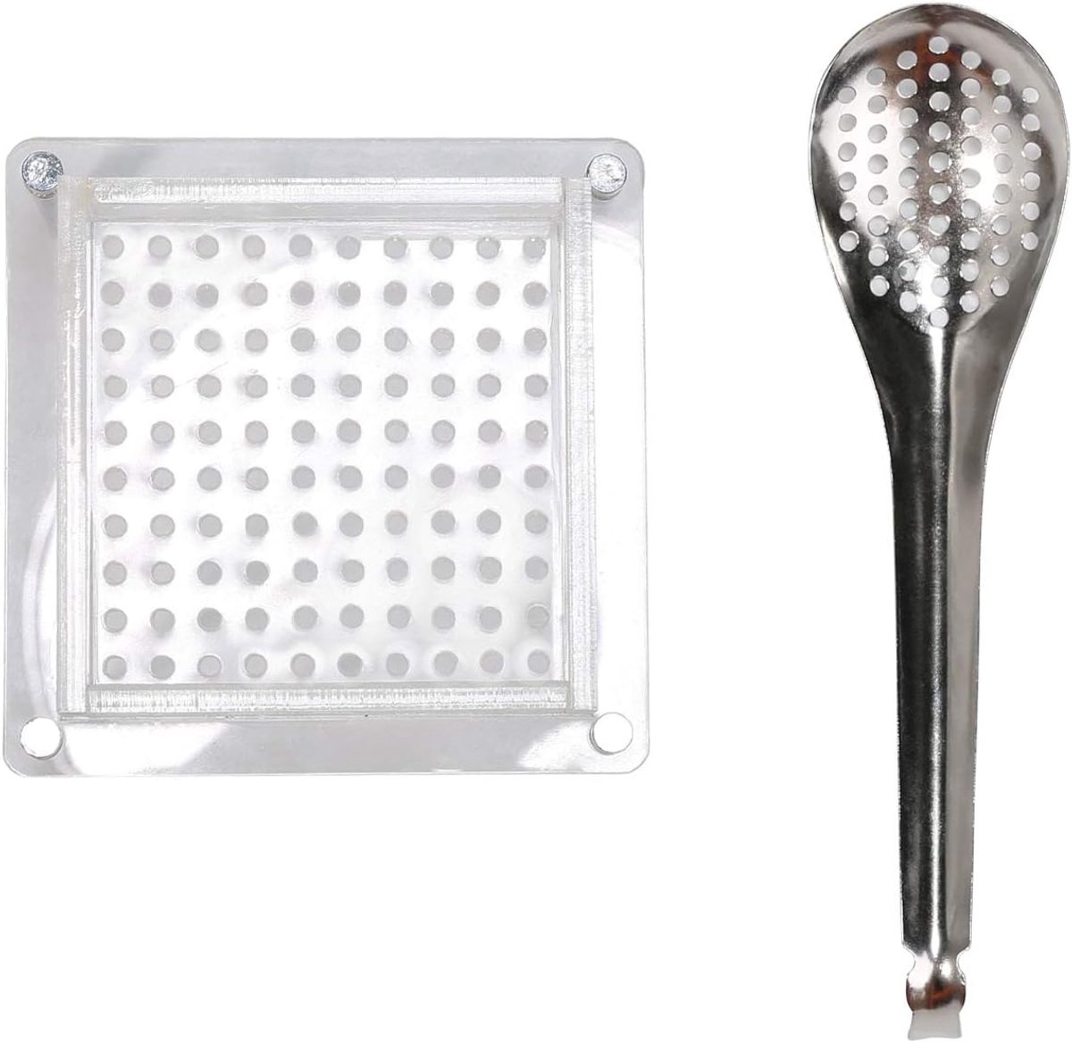Caviar Maker Box - 100 gaten grote sausdispenser - met zeeflepel - ideaal voor molecular gastronomy - ShopVlot