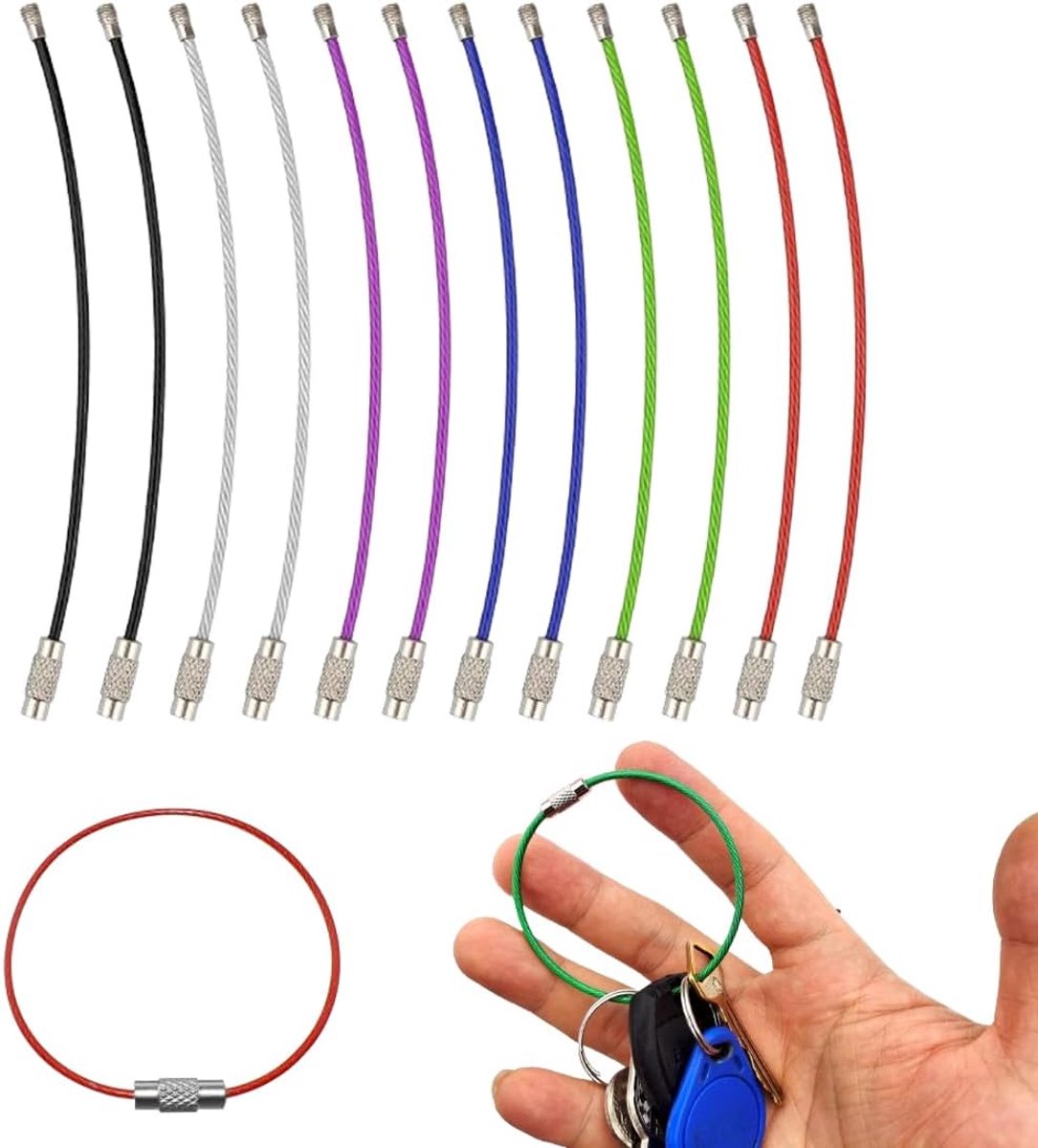 Stalen kabelringen 2 mm - 15 cm - 12 stuks - Perfect voor sleutels of labels - ShopVlot