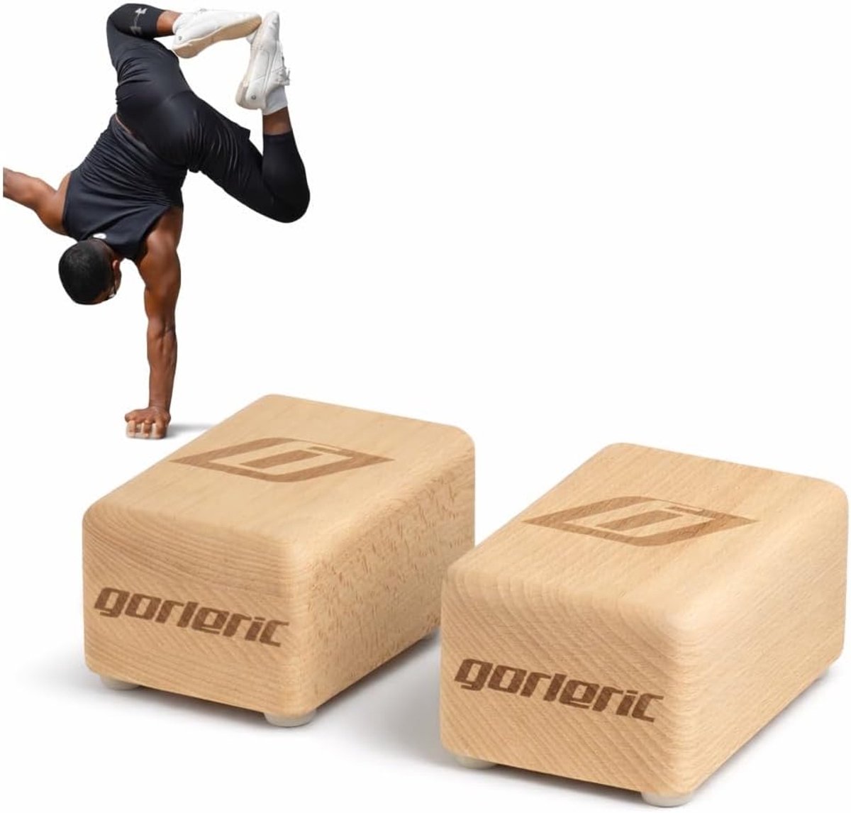 Handstandblokken - Massief beukenhout - Non-slip ontwerp - Ontwikkel balans en kracht - ShopVlot