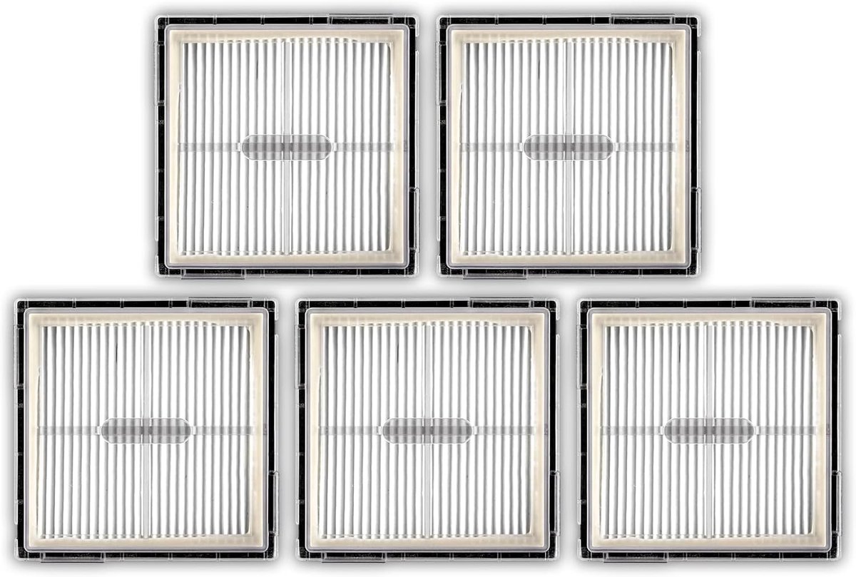 (5-pack) Q10 S5/S5+ vervangende HEPA-filters compatibel met Roborock Q10 X5/X5+ robotstofzuiger, accessoireset, rechtopstaande filter, vacuümfilters, busfilters