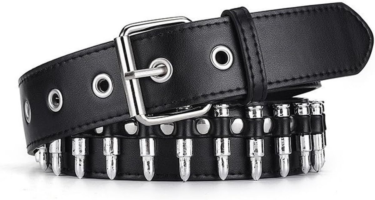 riem, studs klinknagel Emo riem, verstelbare Y2K riem met metalen rolgesp, voor Y2K en Goth Fashion
