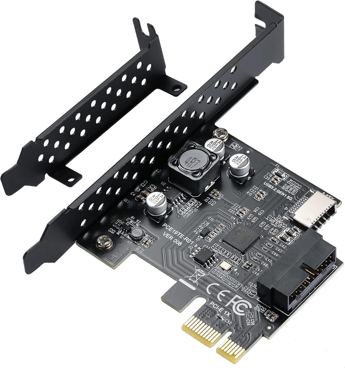 3.2 GEN1 Type-E PCI-E 1X Express-kaart | A Key, Type-C frontpaneel-header, 5 Gbit/s, USB 3.0 20-pins aansluiting, Voor moederbord