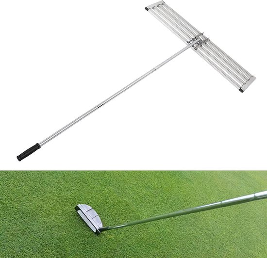 47,2 X 10,2 Inch 304 Roestvrij Staal Heavy Duty Yard Leveler Tool, Dubbelpunts Gelaste Vuilzandstrooier voor Achtertuin, Tuin, Golfbaan en Boerderij — afbeelding 5