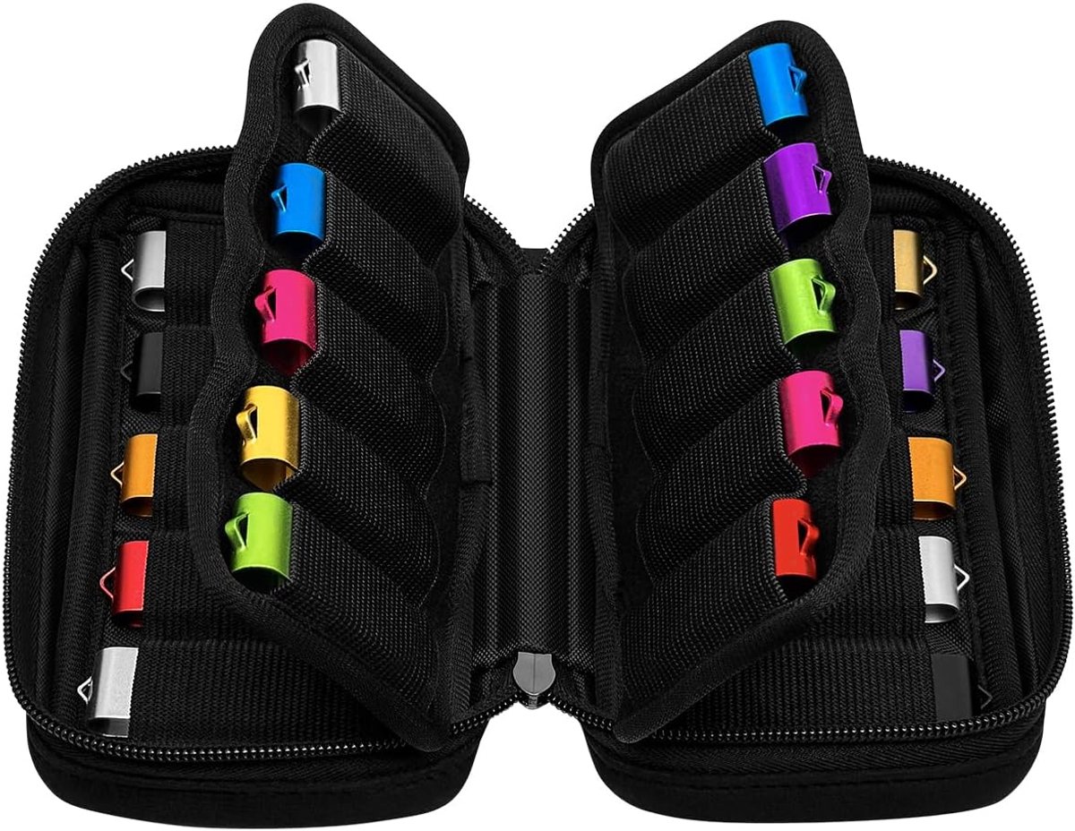20 Slots USB Flash Drive Case met Etiketten, USB Opslag Case Thumb Drive Houder Case USB Organizer Opbergtas Elektronische Accessoires Organizer voor USB Memory Stick