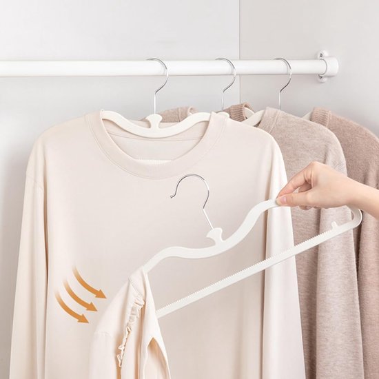 Set van 10 kleerhangers, korte nekhangers voor kleding, ultraslanke korte nekhanger met 360 draaibare haak, antislip kleerhangers voor volwassenen, kledinghangers, — afbeelding 3