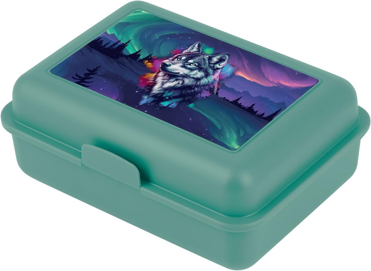 Broodtrommel voor meisjes, lunchbox voor kinderen, kleuterschool, snackbox, snackbox (poollicht)