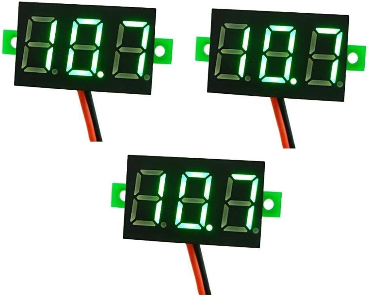 Mini digitale voltmeter LED Panel Voltage meter spanningsmeter paneelmeter DC 2,5-30V Rood