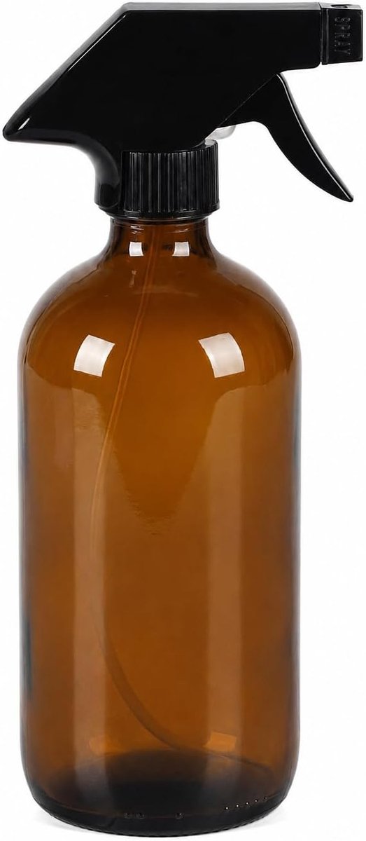 Navulbare glazen plantenspuitfles 500 ml - amberbruin - handsproeier - ideaal voor plantenverzorging - SnelShoppen