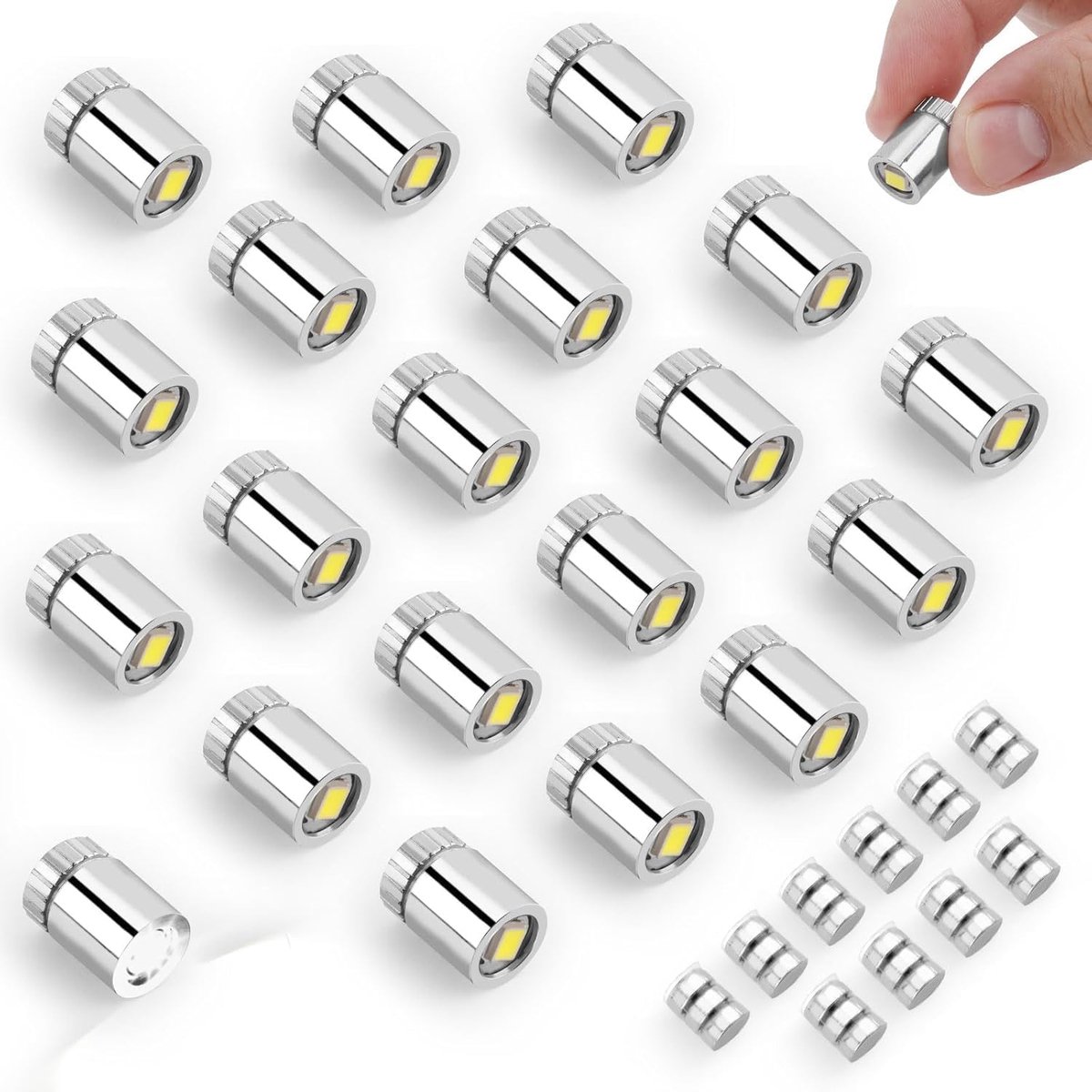 30st Micro Mini LED Lampjes, Koel Wit Miniatuur LED Lampjes met 15 Extra Batterijen voor Poppenhuizen Kleine Knutselwerkjes DIY Decoratie voor Miniatuurprojecten Speelgoedgebouwen