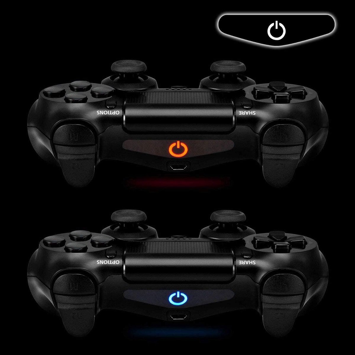 eXtremeRate 30 Stks/set Kleur Kunstwerk Patroon Tekenen Led Lightbar Cover Licht Bar Decals Stickers Flim voor ps4/Slim/Pro Controller Skins