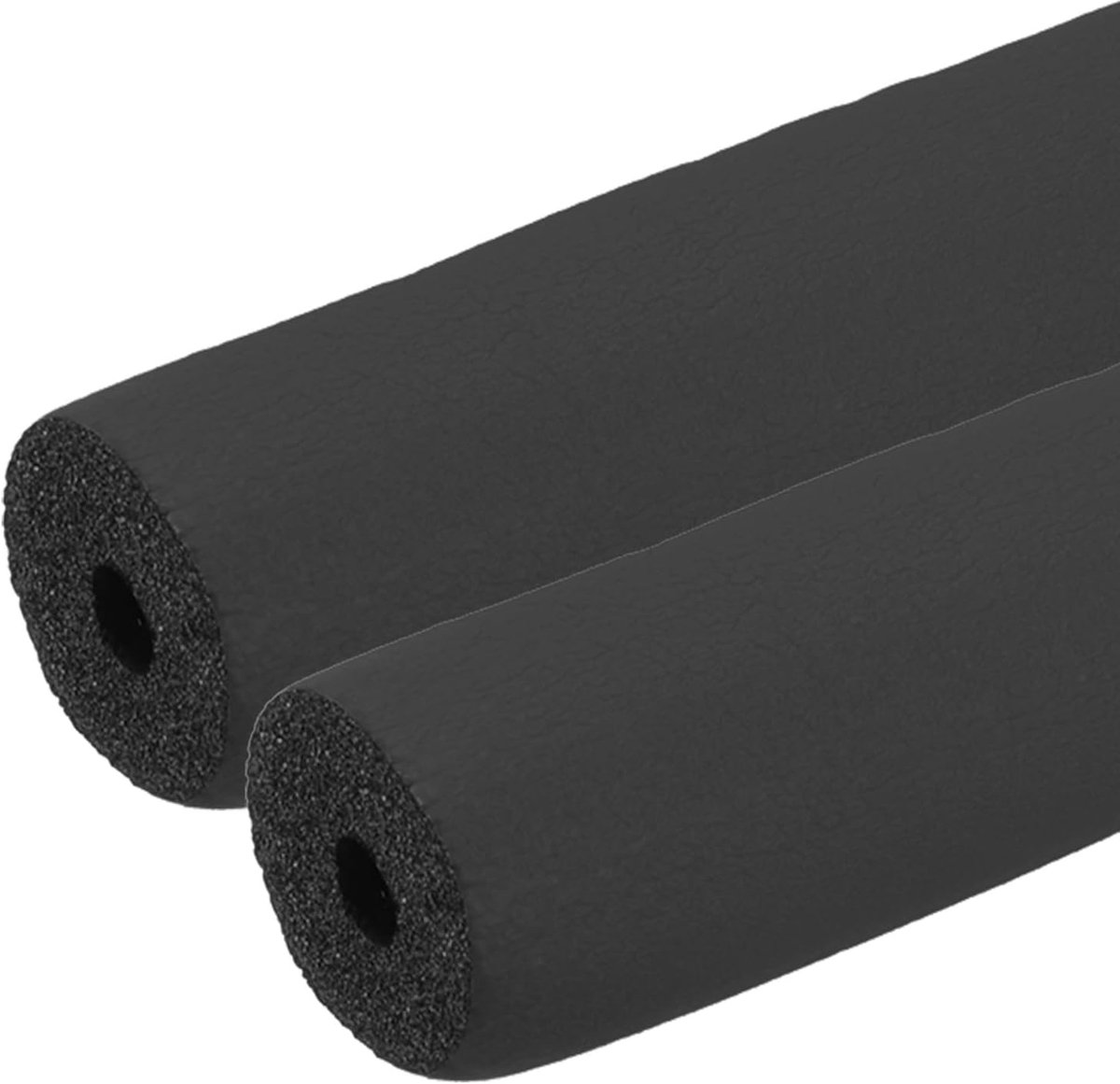1/4 inch (6 mm) ID x 3,5 cm x 0,9 cm buis isolatie schuimbuis, 2 stuks buisafdekking wrap roll bar buis voor handvat grip HVAC-airconditionereenheden, zwart