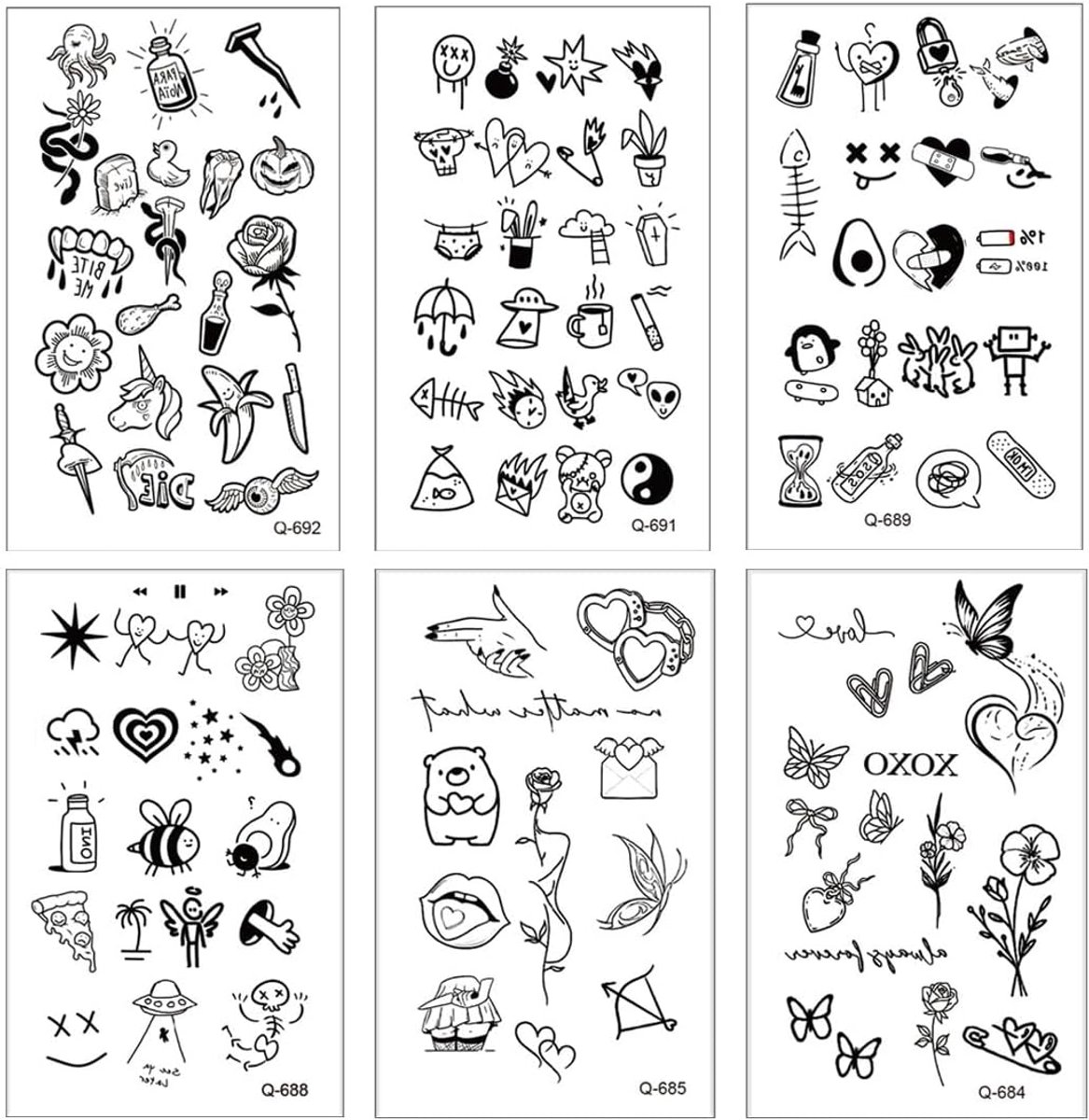 Tijdelijke tatoeages, tatoeages voor volwassenen, nep-tatoeages met 100+ motieven, kleeftatoeages voor volwassenen, waterdicht om op te plakken, waterdichte tatoeages om op te plakken