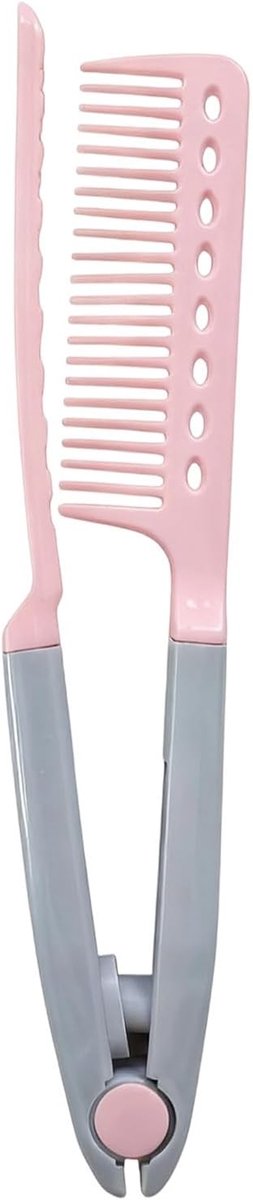 Haarstylingkam - Stijltang kam - Glad haar maken - V-vorm ontwerp - 24.5 x 4.6 x 1.5 cm - Zwart