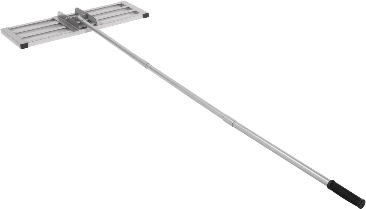 30 x 10 inch (75 x 25 cm), roestvrijstalen steel, krachtige gras-nivelleringsapparaat, vloeroppervlakken, professionele gazonrakel geschikt voor tuin, achtertuin, golf, gazon