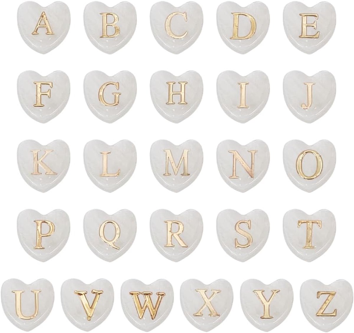 Kralen alfabet A-Z bedels natuurlijke zoetwater schelp kralen Valentijn hart letter initiële charme glazen kralen spacer voor boho doe-het-zelf ketting armband oorbel
