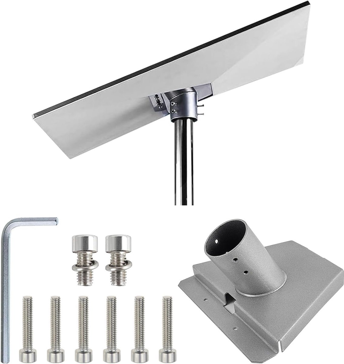 Montageset Starlink - V3 montageplaat - Dakmontage Starlink - Robuuste aluminiumlegering - 16.5 cm diepte - Zilver