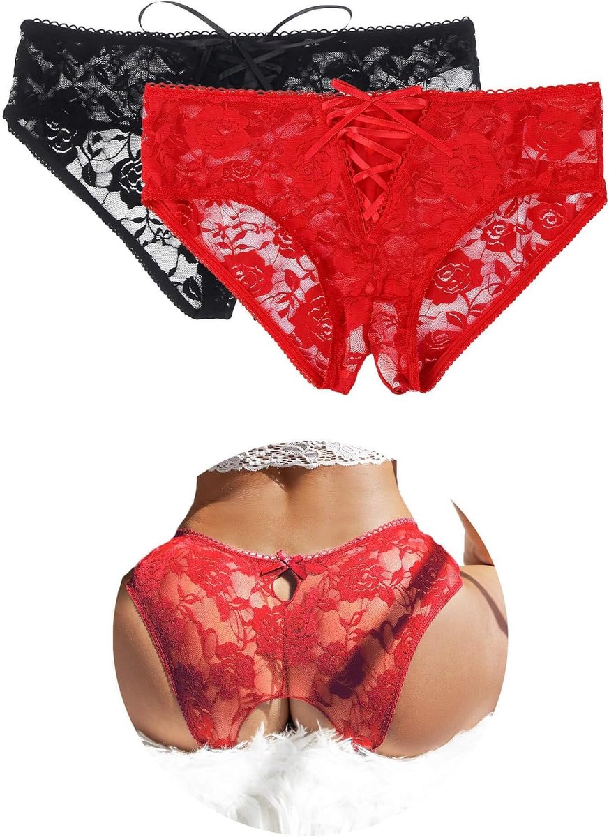 Ohyeahlady Slip voor vrouwen grote maten slipje kant ondergoed curvy lingerie transparante onderbroek string tanga sexy ondergoed hipster ondergoed