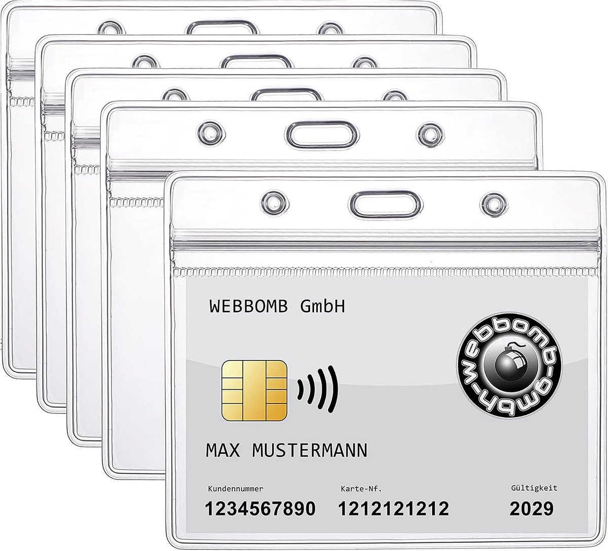 ID Card Holder 0.8 mm - Flexibel en Waterproof - Horizontaal - Voor 1-2 ID Kaarten - ShopVlot