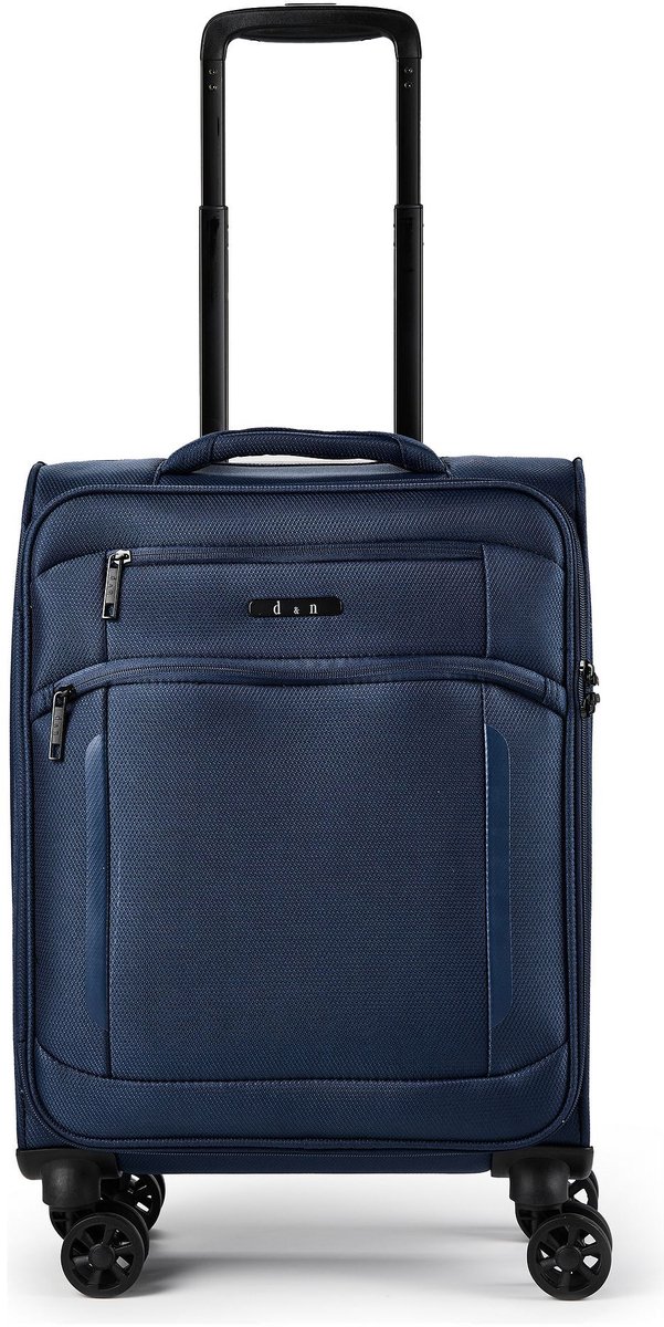 d & n Travel Line 9804 4 wielen Cabinewagen S 55 cm - Zachte bagage - TSA slot - dark blue
