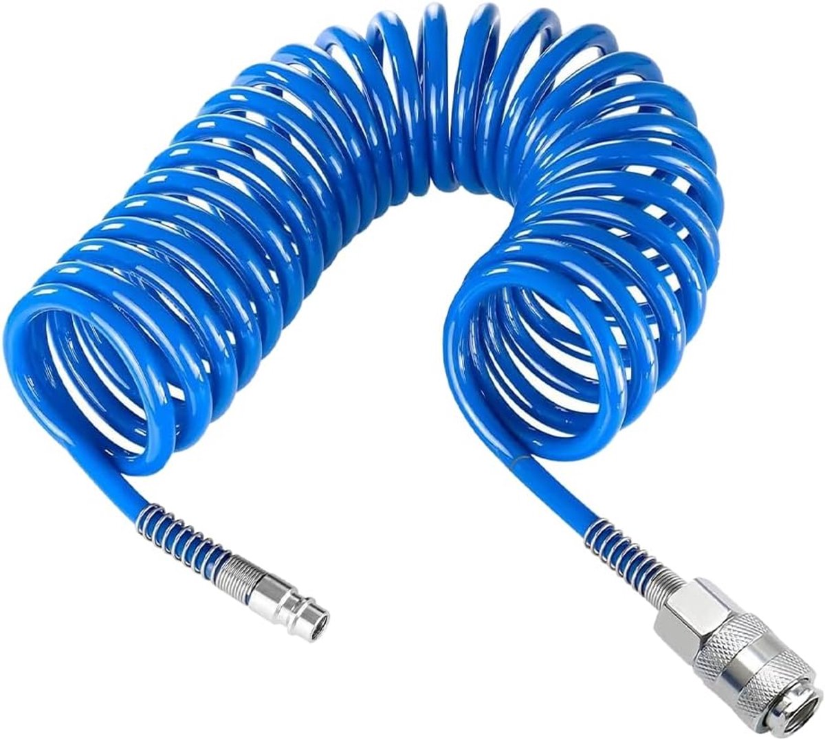 Spiraalluchtslang 6 m - 8 x 5 mm - PU-materiaal - Hoge drukbestendigheid voor autoreparatie - ShopVlot