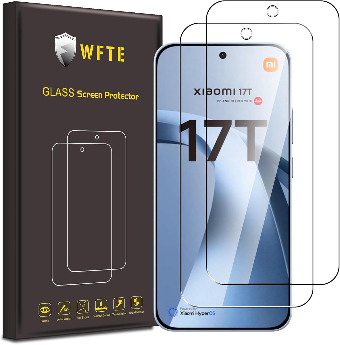 Displaybeschermfolie voor Xiaomi 17T 5G - gehard glas 9H - krasbestendig - heldere bescherming - ShopVlot
