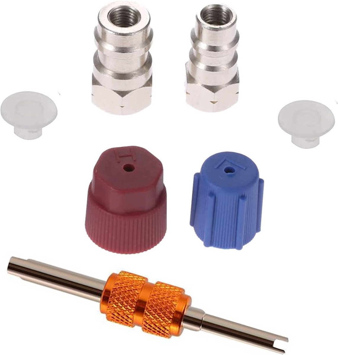 SnelShoppen - Car A/C R-12 naar R-134a High Low Side Retrofit Conversie Adapter Set - Airconditioning Systeem Montage Socket Set - Universeel Gebruik