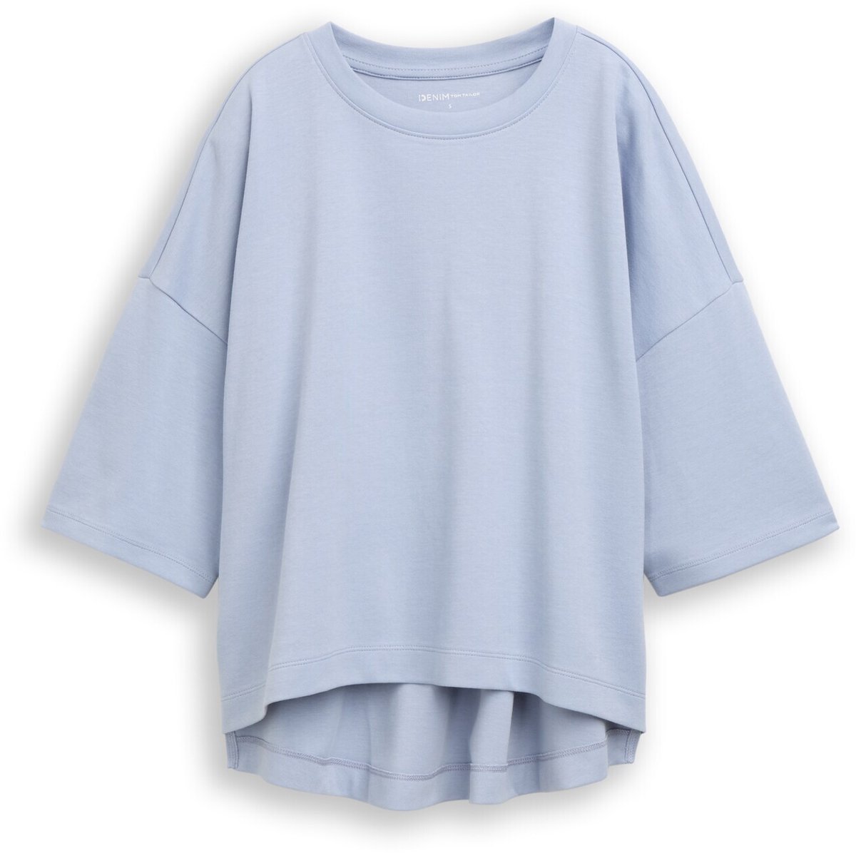 Tom Tailor Denim - T-shirt met boxy pasvorm - Maat XXL - foggy sky blue
