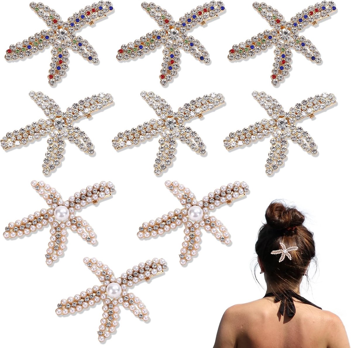 Haarspelden Sterrenbeeld 9 Stuks - Elegante Haaraccessoires - Verschillende Stijlen - Perfect voor Feestjes - ShopVlot