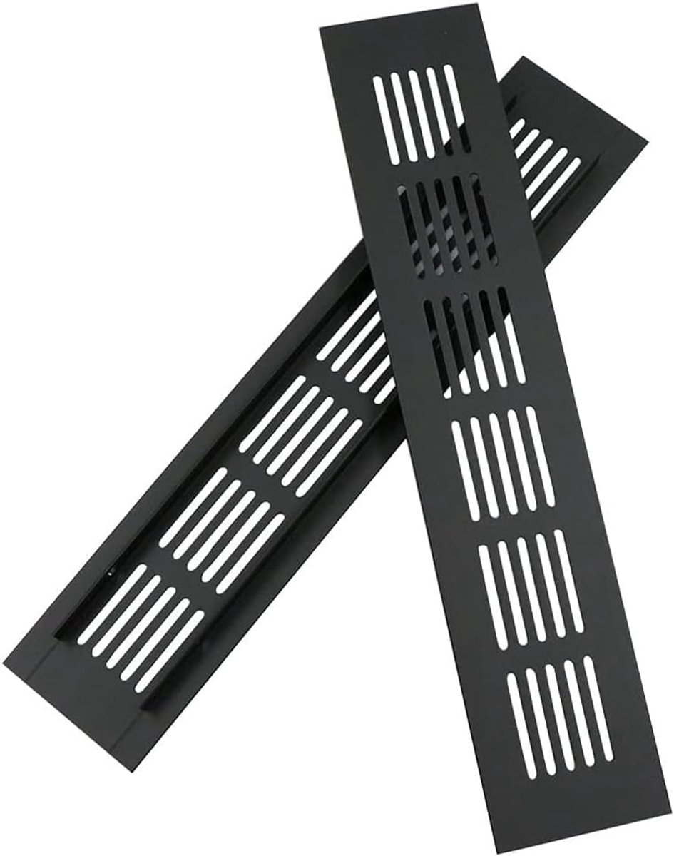 Ventilatiegrilles 250 x 50 mm - Aluminium - Rectangular - Insectenbescherming voor motorhome - ShopVlot