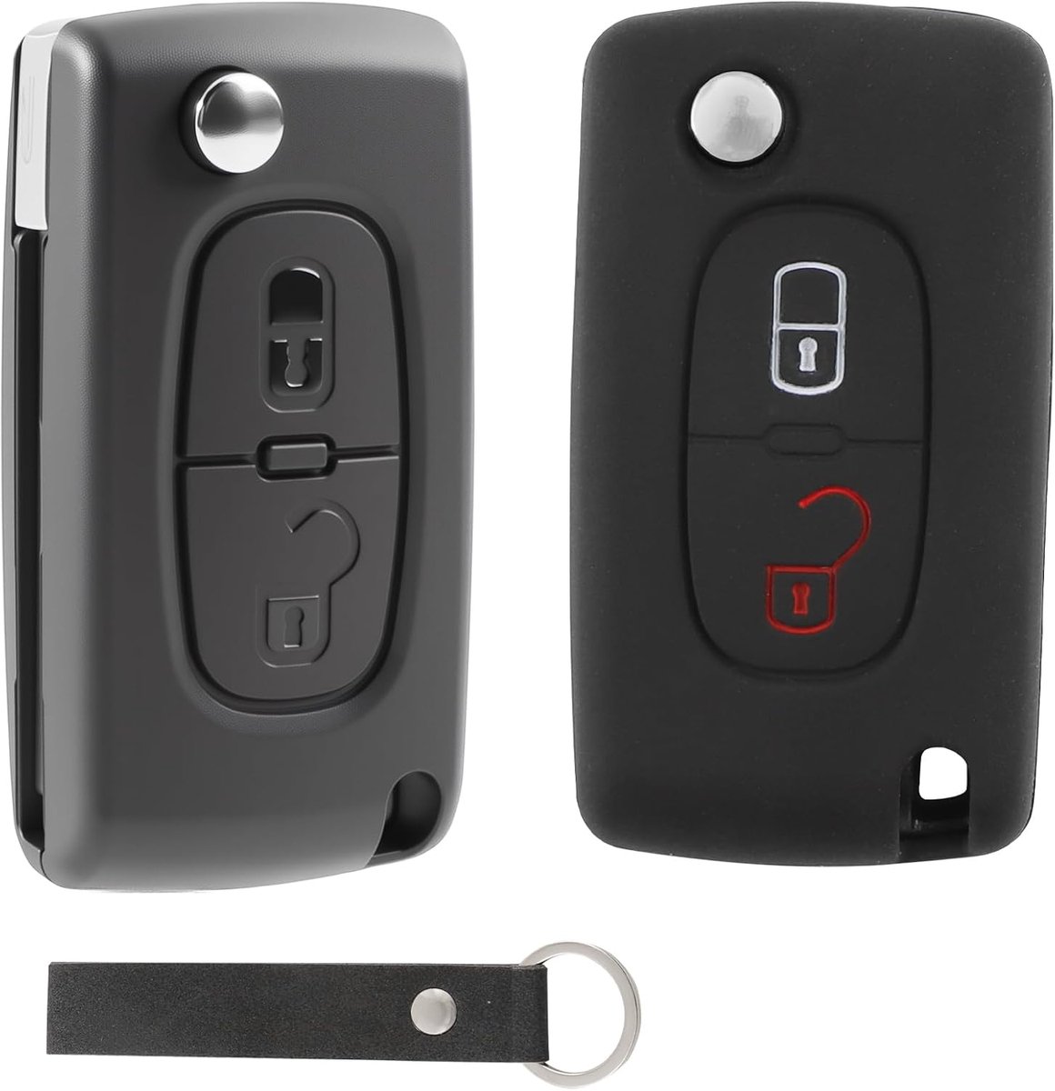 autosleutel behuizing - 2 sleutels - compatibel met Peugeot en Citroen - vervang uw oude sleutel - ShopVlot