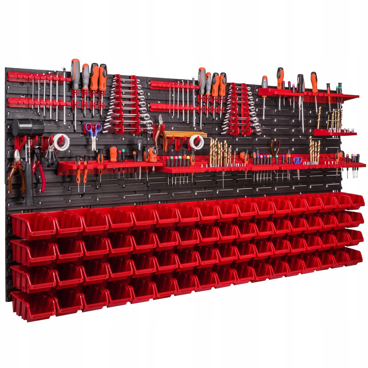 Gereedschapswand 172x78cm met 68 Bakjes & Ophangsystemen